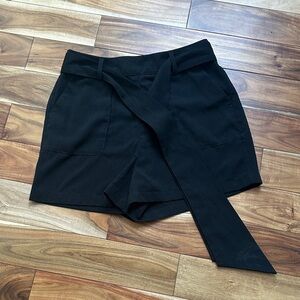Stylish Black Belted Shorts
